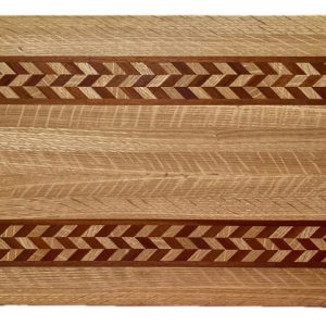 #CB259. White Oak, Brazilian Cherry 15” x 10 1/2”
