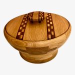 #B253. White oak, walnut 13" x 9"