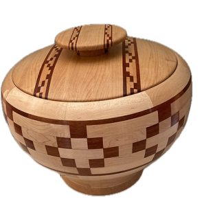 #B263. Maple, Brazilian Cherry. 14”x 12”