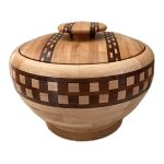 #B265. Hickory, Brazilian Cherry. 14” x 12”